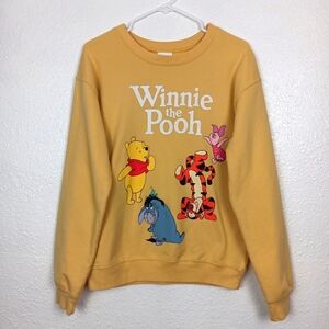 Winnie The Pooh Sweatshirt Medium Kids 7-9 Yellow Tigger Disney Pullover